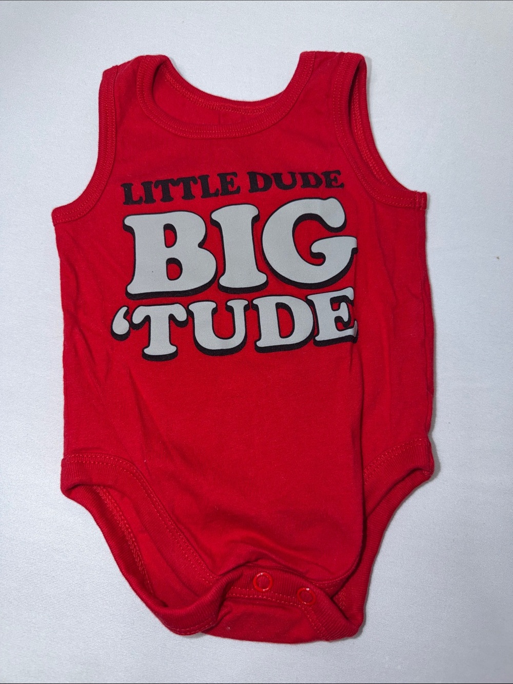 Garanimals Red 'Little Dude BIG 'TUDE' Sleeveless Bodysuit